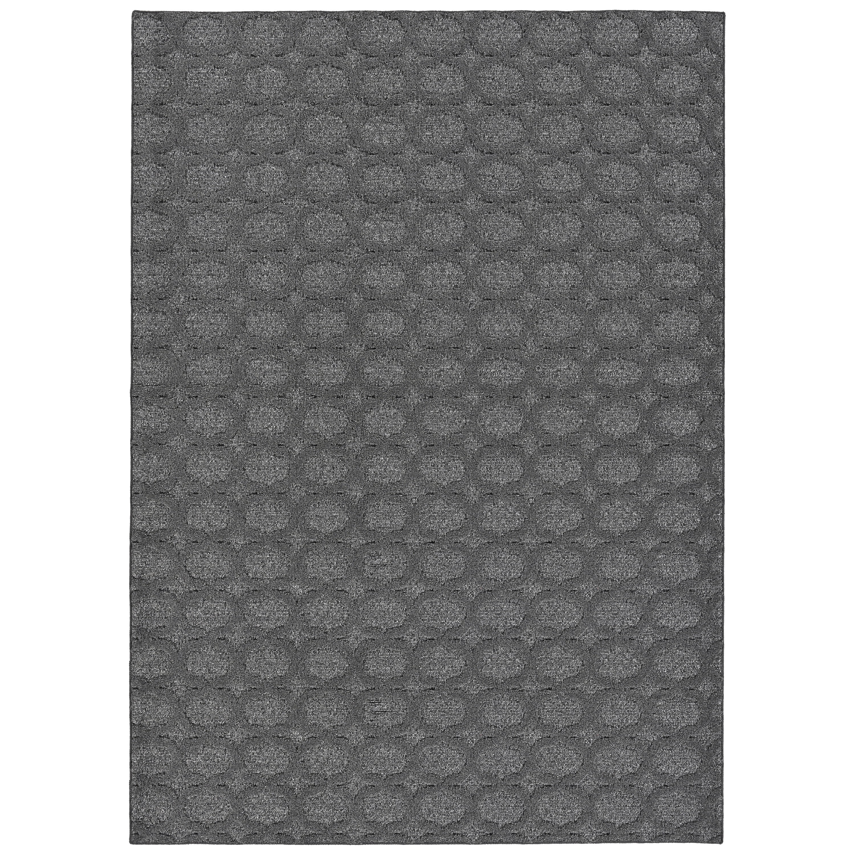 Garland Rug Garden Trellis Polypropylene Heather Gray Indoor/Outdoor Area Rug, 6' x 9'