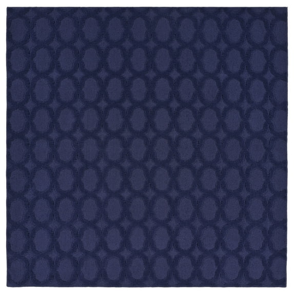 Garland Rug Garden Trellis Polypropylene Navy Square Indoor/Outdoor Area Rug, 6' x 6'