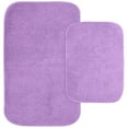 thumbnail image 1 of Garland Rug Glamour 2 Piece Nylon Washable Bathroom Rug Set Purple, 1 of 5