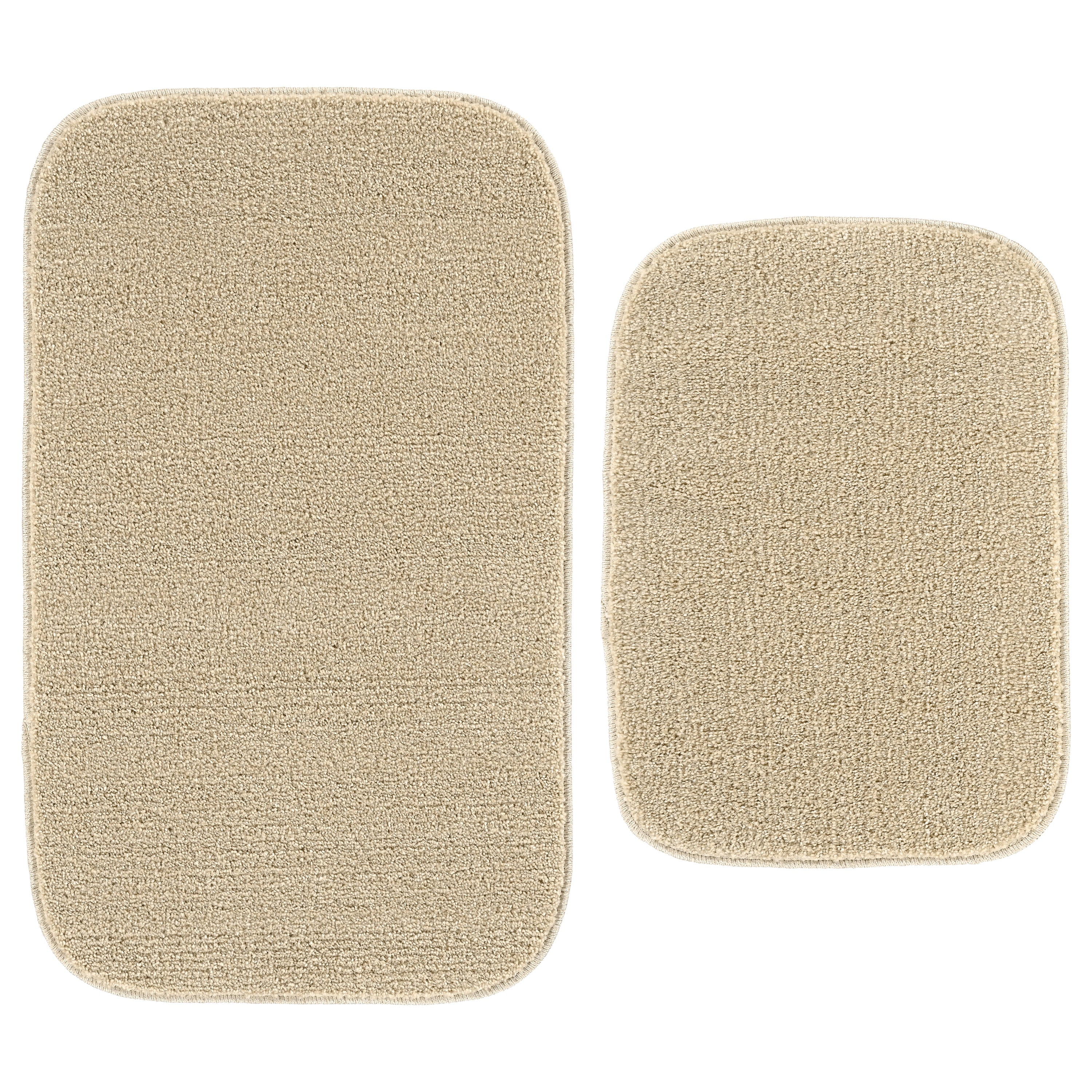 Garland Rug Gramercy Washable Bath Rug Set, 2 Piece (20"x34" & 17"x24") Champagne