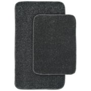 Garland Rug Gramercy Washable Bath Rug Set, 2 Piece (20"x34" & 17"x24") Cinder Gray