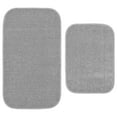 thumbnail image 1 of Garland Rug Gramercy Washable Bath Rug Set, 2 Piece (20"x34" & 17"x24") Silver, 1 of 8