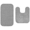 thumbnail image 1 of Garland Rug Gramercy Washable Bath Rug Set, 2-Piece (20"x34" & Contour Rug) Silver, 1 of 7