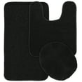 thumbnail image 1 of Garland Rug Gramercy Washable Bath Rug Set, 3 Piece (20"x34", Contour Rug, & Toilet Lid) Black, 1 of 8