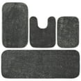 thumbnail image 1 of Garland Rug Gramercy Washable Bath Rug Set, 4-Piece (2 Bath Rugs, Contour Rug, Runner Rug) Cinder Gray, 1 of 7