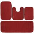thumbnail image 1 of Garland Rug Gramercy Washable Bath Rug Set, 4-Piece (2 Bath Rugs, Contour Rug, Runner Rug) Classic Red, 1 of 7