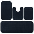 thumbnail image 1 of Garland Rug Gramercy Washable Bath Rug Set, 4-Piece (2 Bath Rugs, Contour Rug, Runner Rug) Navy, 1 of 7