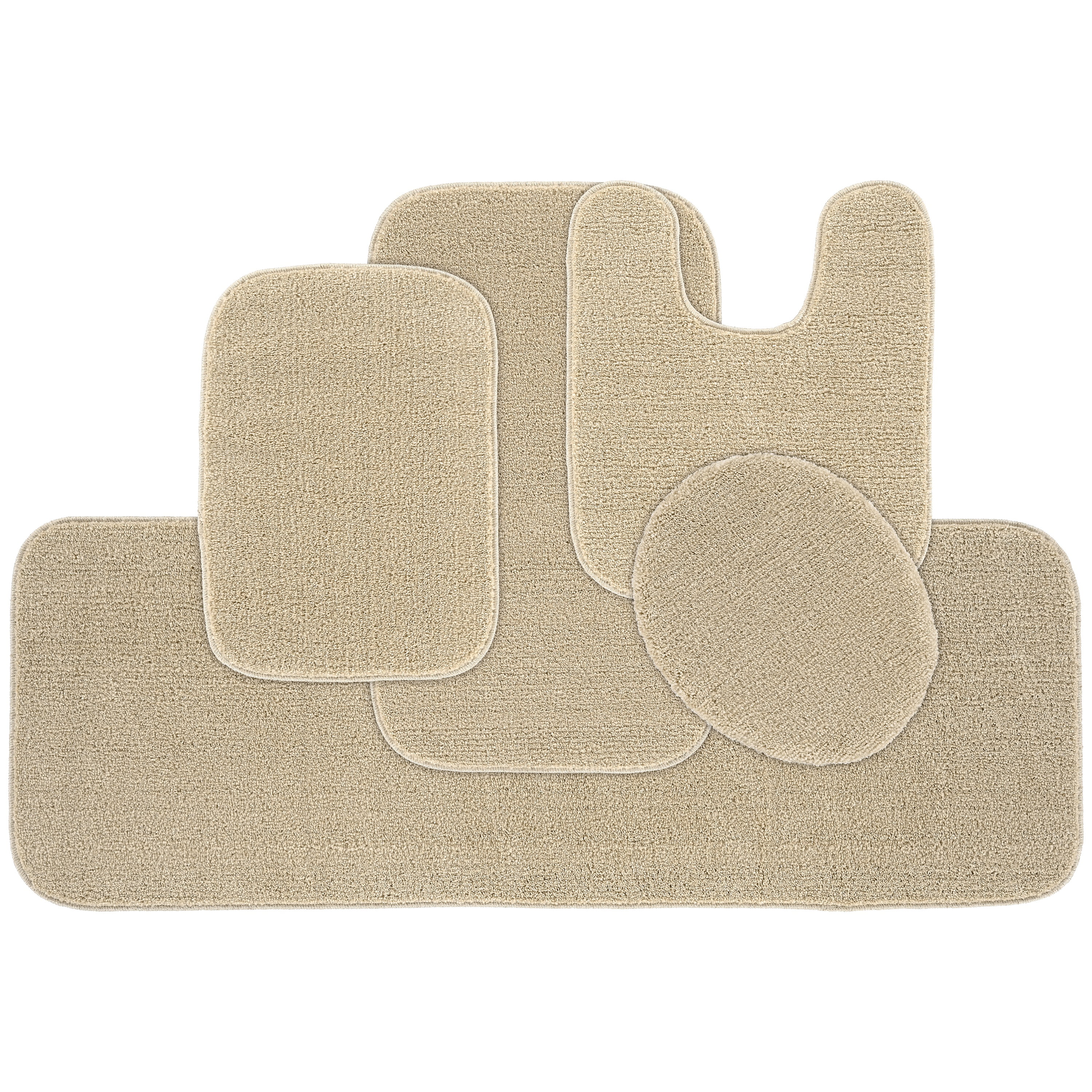 Garland Rug Gramercy Washable Bath Rug Set, 5 Piece (2 Bath Rugs ...