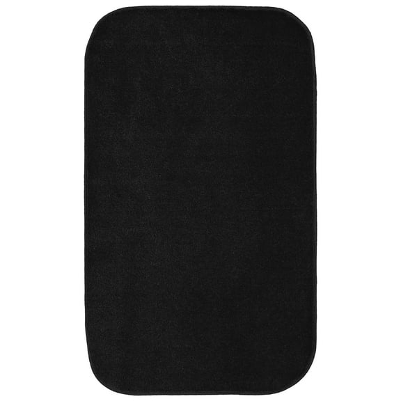 Garland Rug Gramercy Washable Polypropylene Black Bath Rug, 24" x 40"