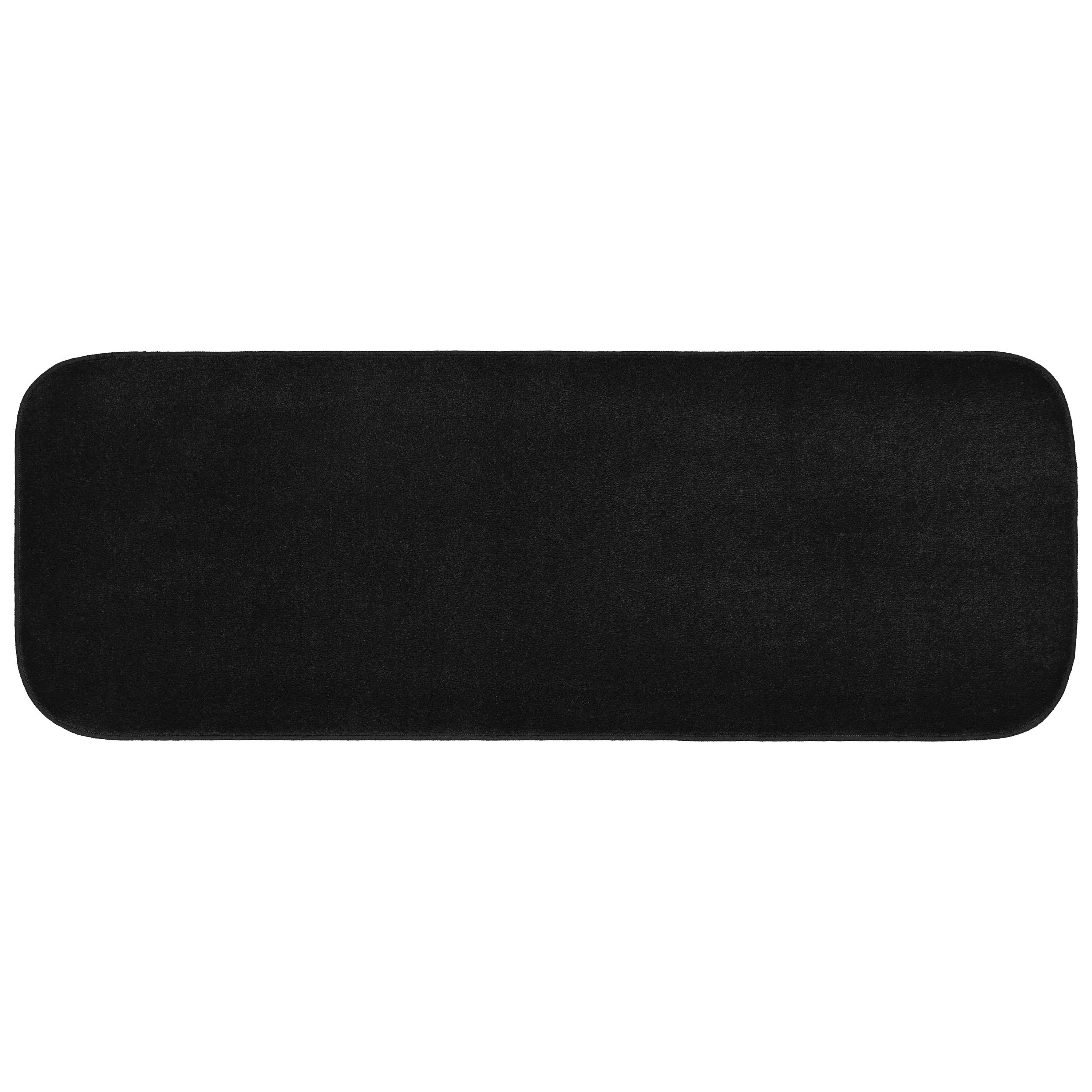 Garland Rug Gramercy Washable Polypropylene Black Bathroom Runner, 22” x 60”