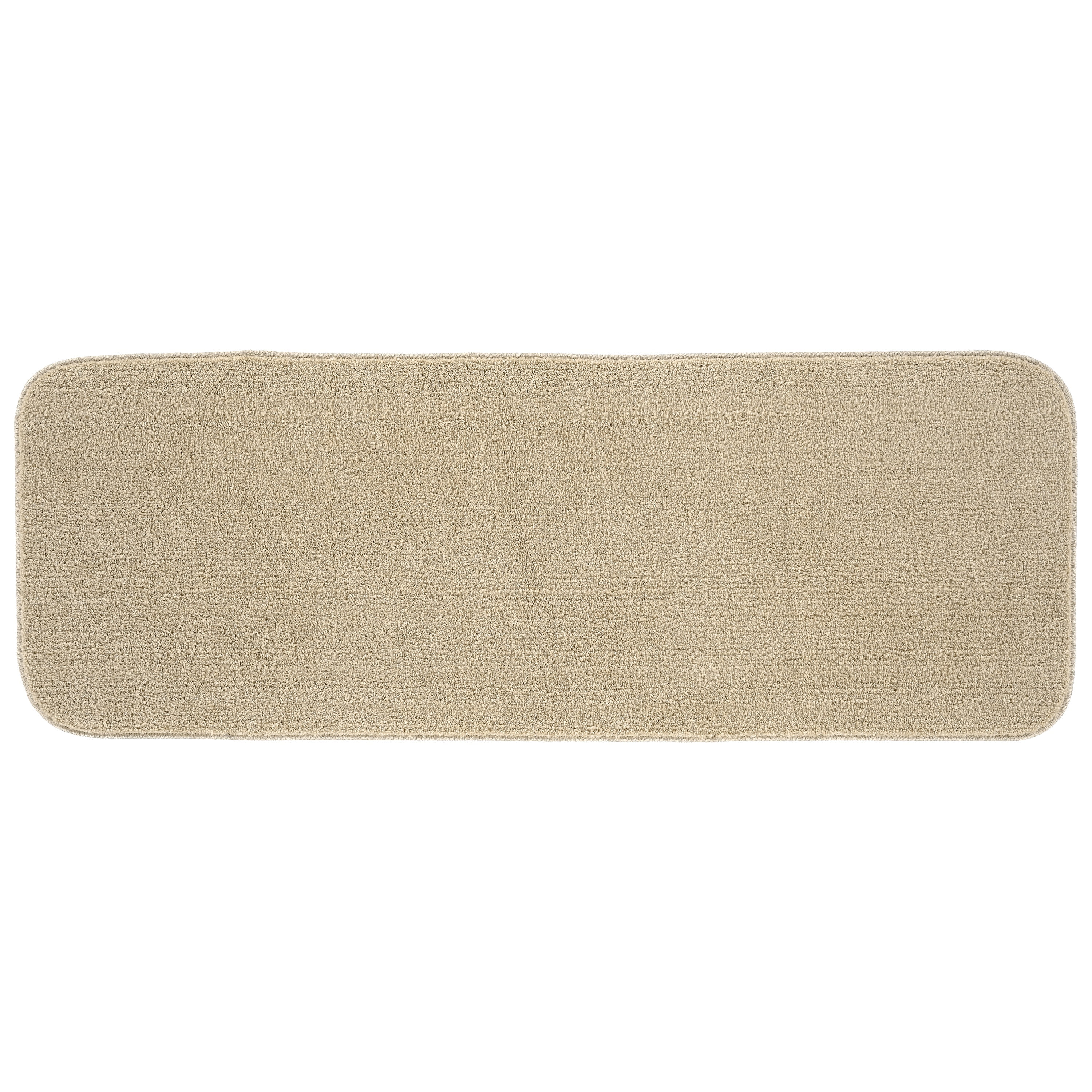 Garland Rug Gramercy Washable Polypropylene Champagne Bathroom Runner, 22” x 60”
