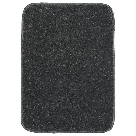 Garland Rug Gramercy Washable Polypropylene Cinder Gray Bath Rug, 17" x 24"