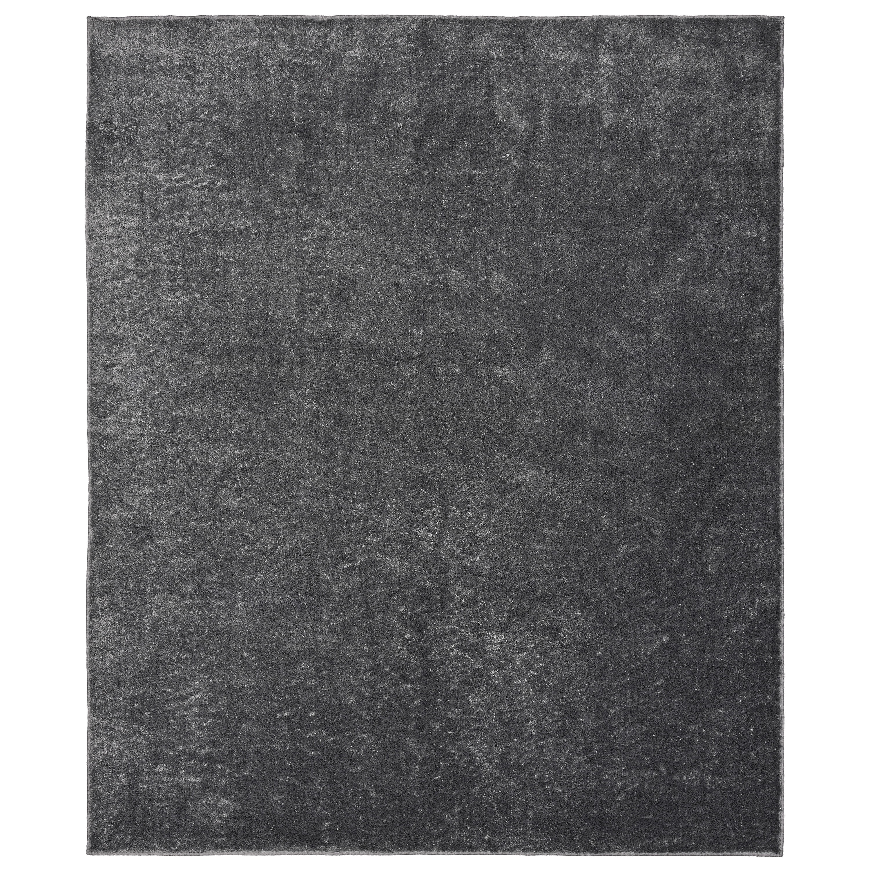 Garland Rug Gramercy Washable Polypropylene Cinder Gray Bathroom Carpet, 6' x 9'