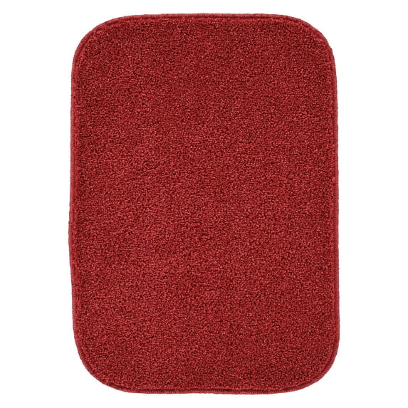 Garland Rug Gramercy Washable Polypropylene Classic Red Bath Rug, 17" x 24"