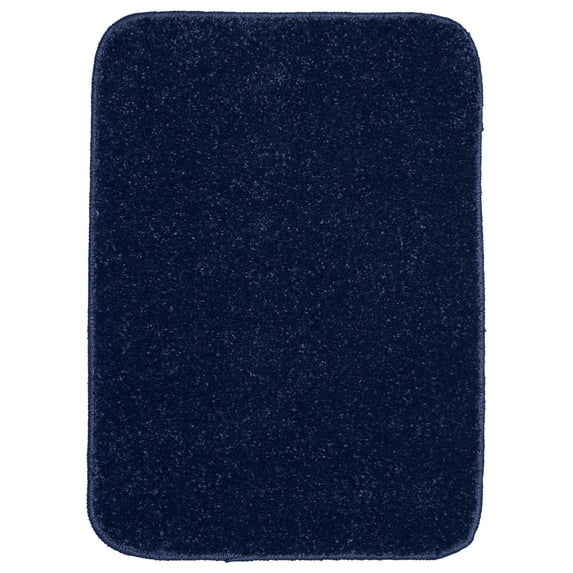 Garland Rug Gramercy Washable Polypropylene Navy Bath Rug, 17" x 24"