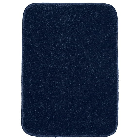 Garland Rug Gramercy Washable Polypropylene Navy Bath Rug, 17" x 24"