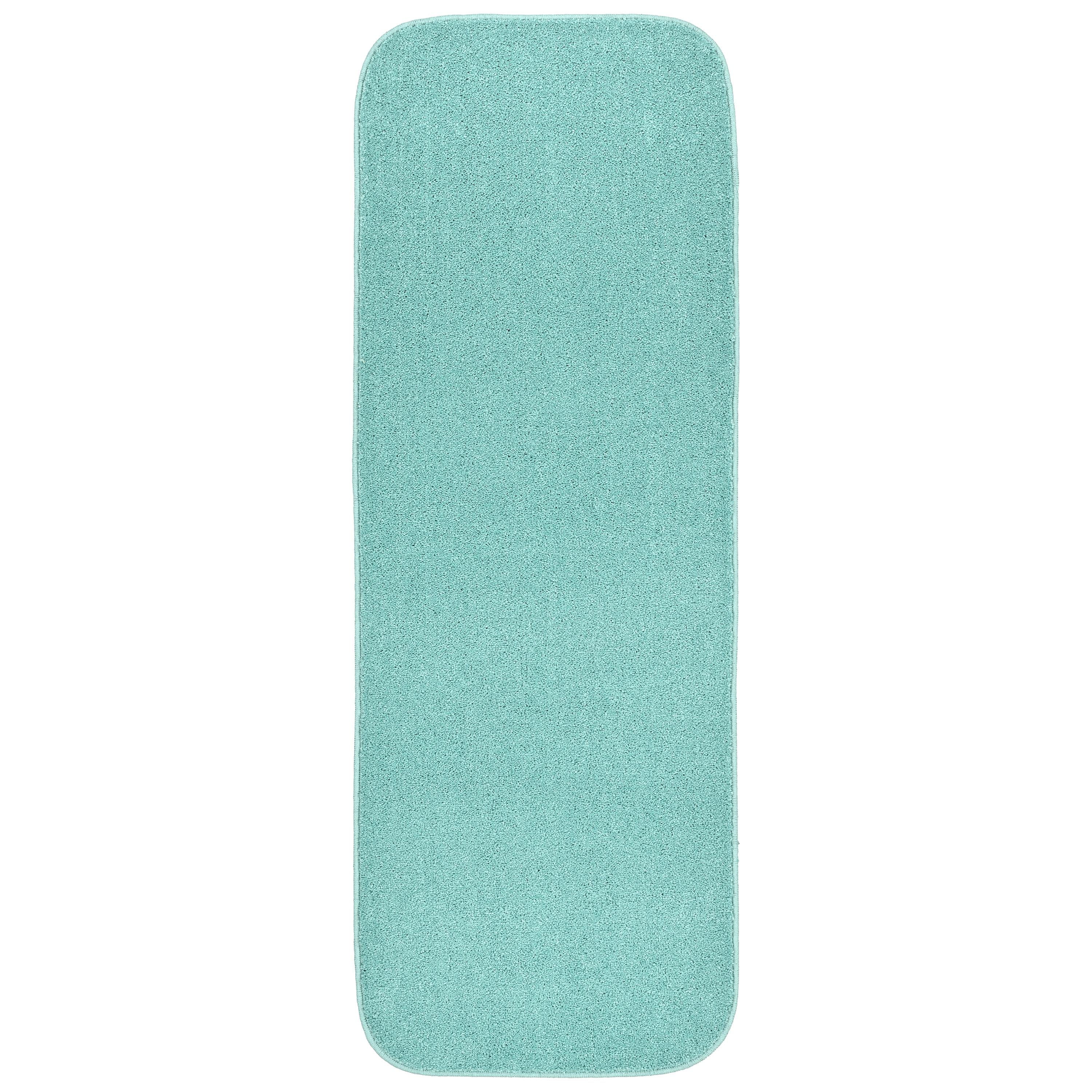 Garland Rug Gramercy Washable Polypropylene Navy Bathroom Runner, 22” x 60”
