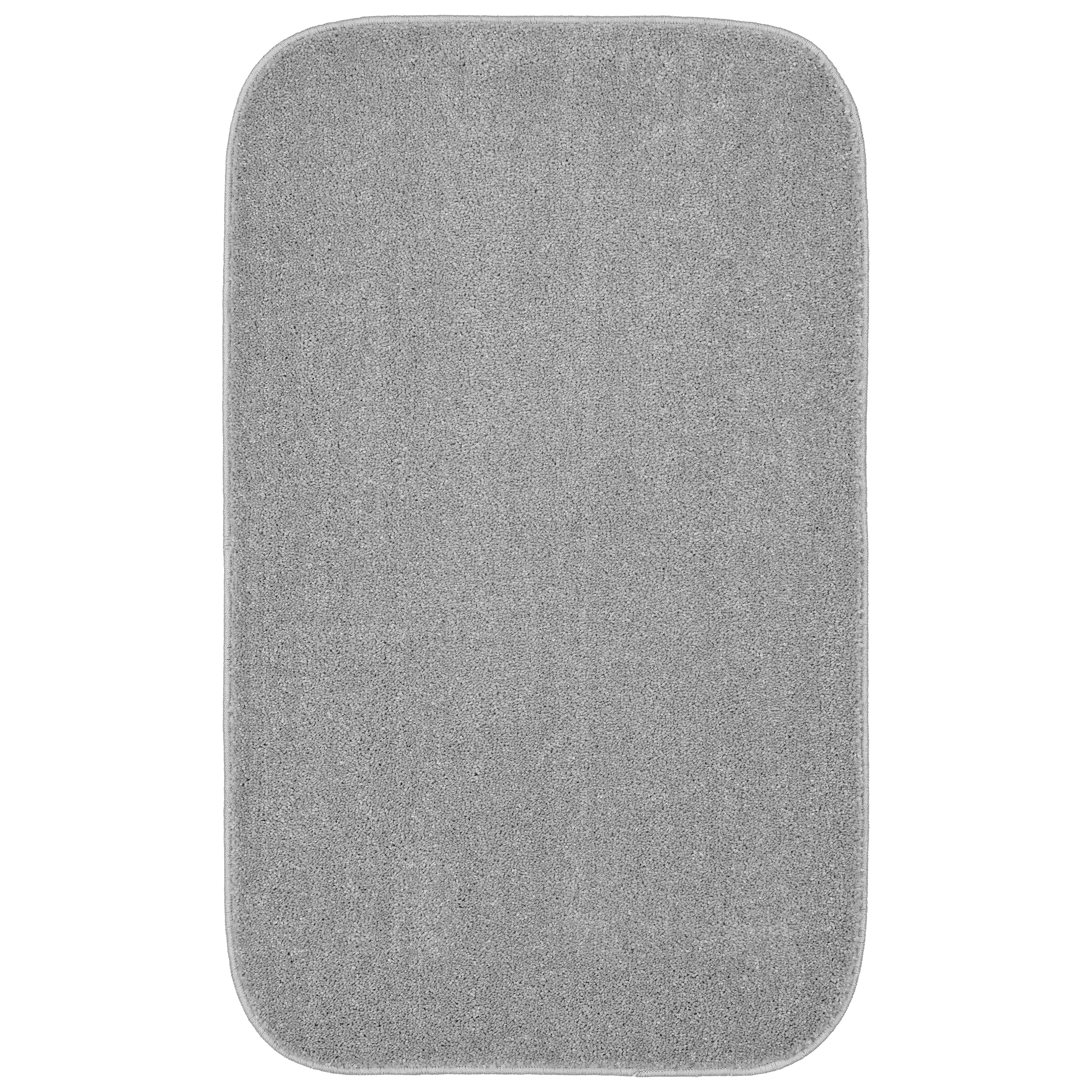Garland Rug Gramercy Washable Polypropylene Silver Bath Rug, 24