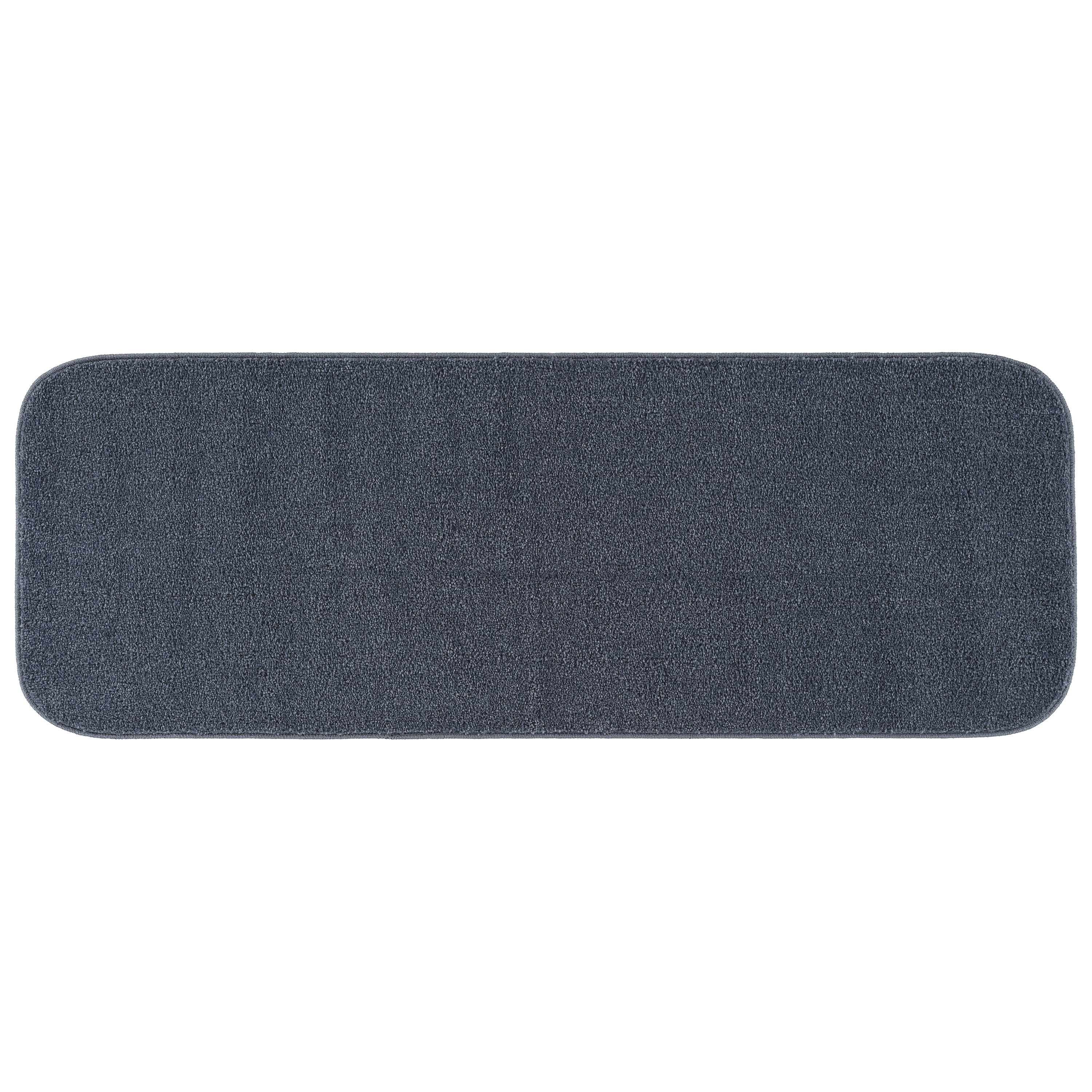 Garland Rug Gramercy Washable Polypropylene Slate Blue Bathroom Runner, 22” x 60”