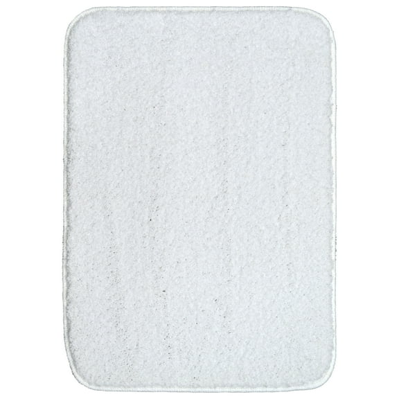 Garland Rug Gramercy Washable Polypropylene White Bath Rug, 17" x 24"