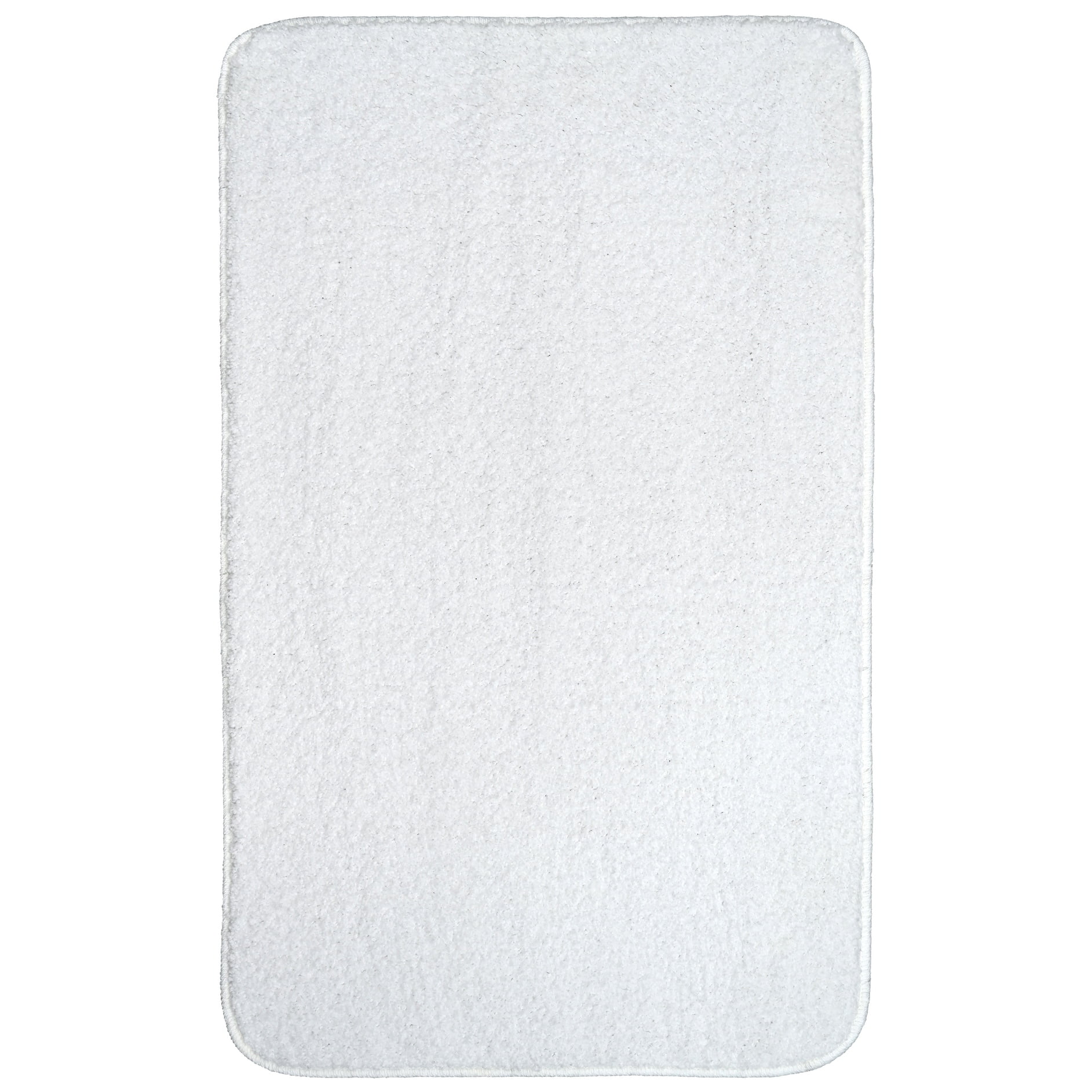 Garland Rug Gramercy Washable Polypropylene White Bath Rug, 20" x 34"