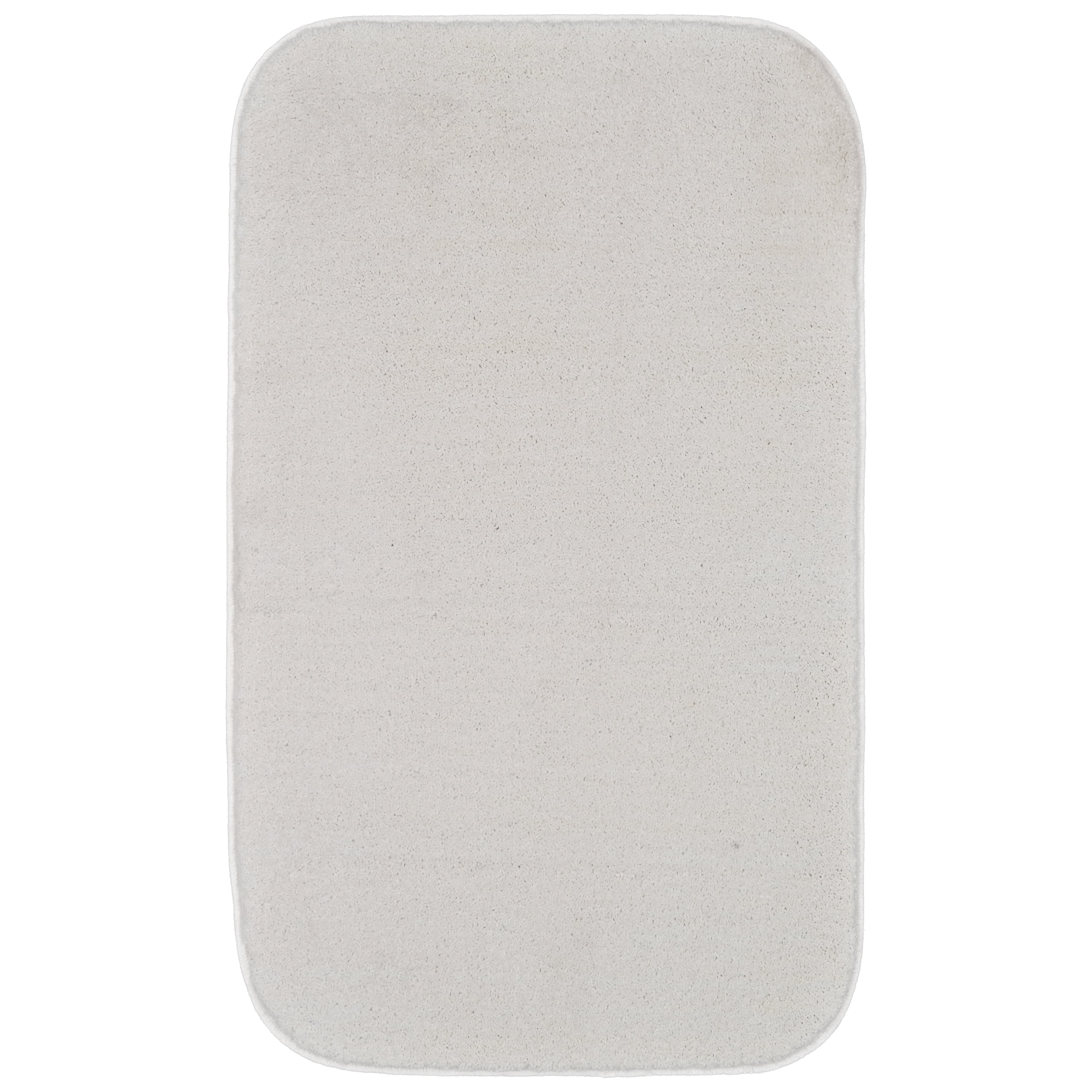Garland Rug Gramercy Washable Polypropylene White Bath Rug, 24" x 40"