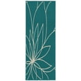 thumbnail image 1 of Garland Rug Grand Floral Teal/Ivory Indoor Runner Rug, 2' x 5', 1 of 5
