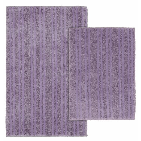 Garland Rug Grand Isle 2 Piece Nylon Washable Bathroom Rug Set Purple