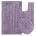 thumbnail image 1 of Garland Rug Grand Isle 3 Piece Nylon Washable Bathroom Rug Set Purple, 1 of 5