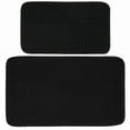 thumbnail image 1 of Garland Rug Herald Square 2pc Kitchen Rug Set 18 in. x 30 in. & 24 in. x 40 in. Mat Black, 1 of 7