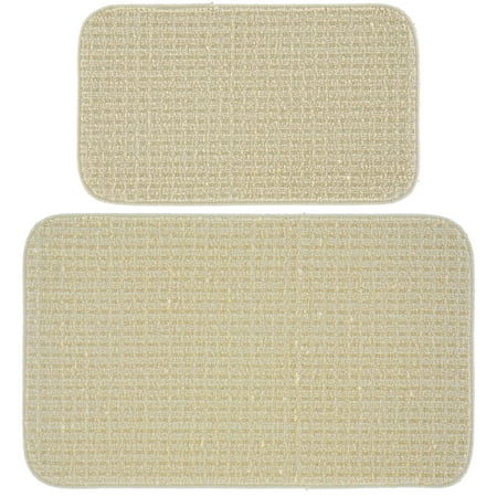 Garland Rug Herald Square 2pc Kitchen Rug Set 18 in. x 30 in. & 24 in. x 40 in. Mat Ivory