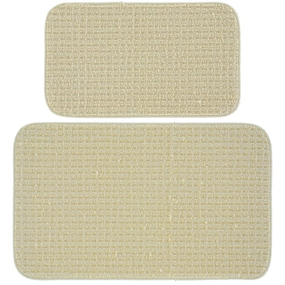 Garland Rug Herald Square 2pc Kitchen Rug Set 18 in. x 30 in. & 24 in. x 40 in. Mat Ivory