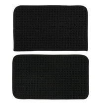 Garland Rug Herald Square Black Kitchen Rug Set, 2 Piece Sliced Set (18"x28" Sliced, and 18"x28")