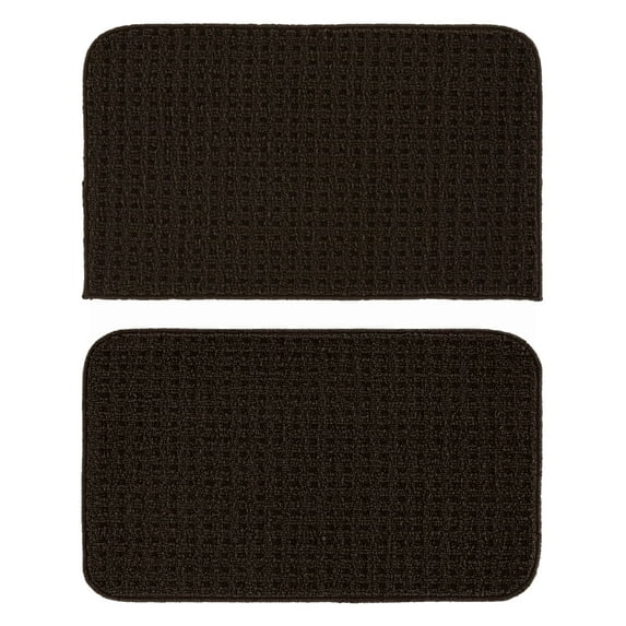 Garland Rug Herald Square 2pc Kitchen Rug Set 18 in. x28 in. Slice & 18 in. x28 in. Mat Mocha