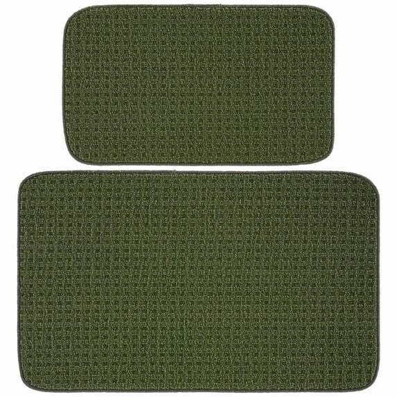 Garland Rug Herald Square 2pc Kitchen Rug Set 18 in. x 30 in. & 24 in. x 40 in. Mat Sage