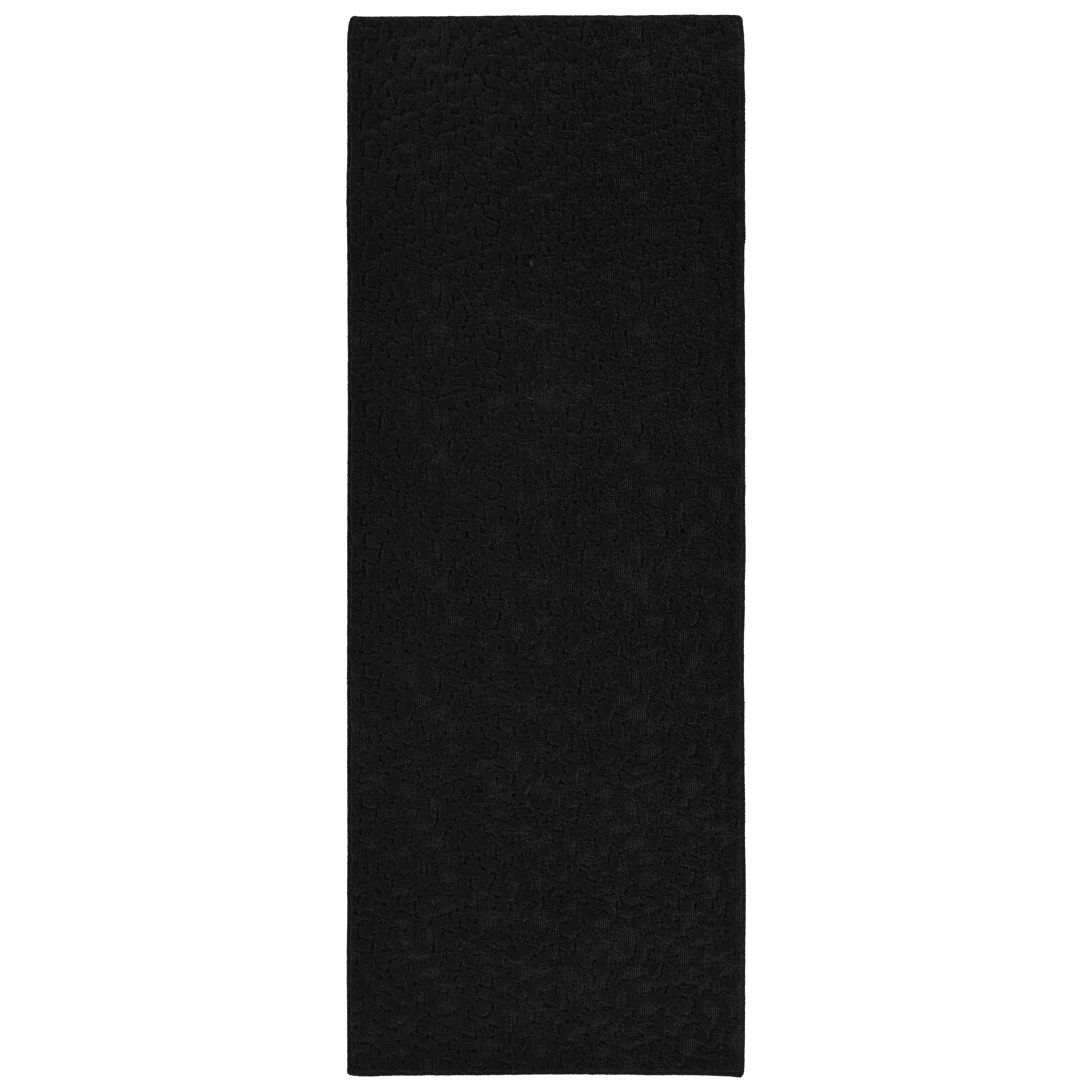 Garland Rug Ivy Black Indoor Runner Rug, 3' x 8'