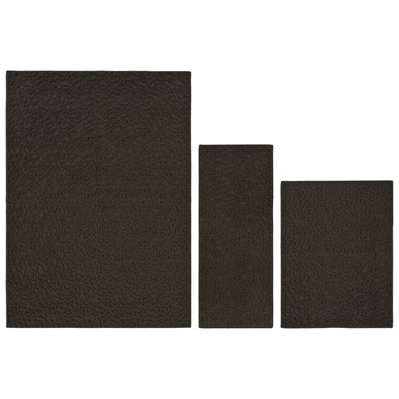 Garland Rug Ivy Indoor Rug Set, 3 Piece Set (5'x7', 3'x4', & 2'x5') Mocha