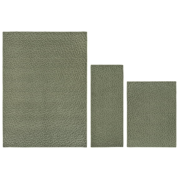 Garland Rug Ivy Indoor Rug Set, 3 Piece Set (5'x7', 3'x4', & 2'x5') Sage