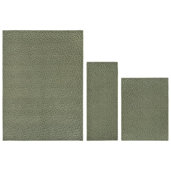 Garland Rug Ivy Indoor Rug Set, 3 Piece Set (5'x7', 3'x4', & 2'x5') Sage