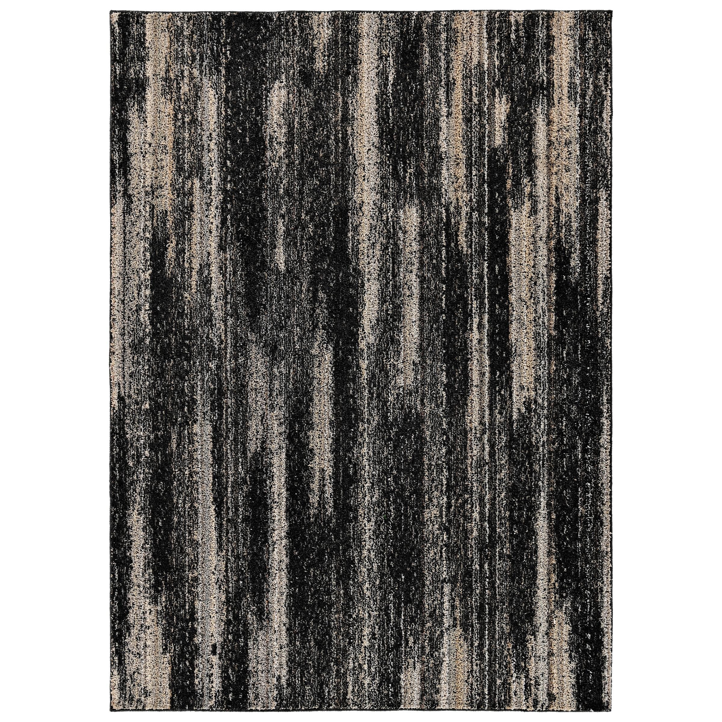 Garland Rug Jasper Black/Earth Tone Indoor Area Rug, 5' x 7'