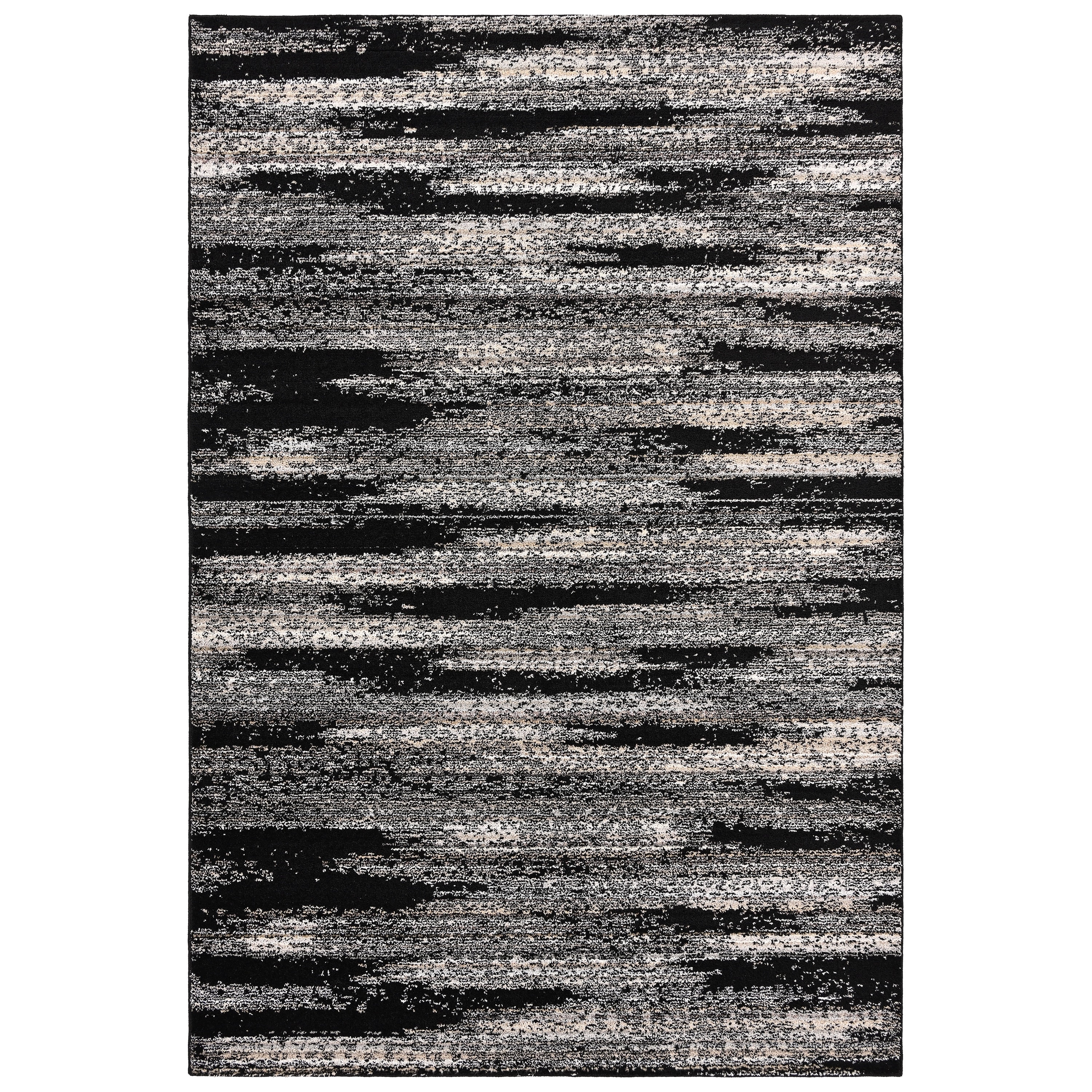 Garland Rug Jasper Black/Earth Tone Indoor Area Rug, 6' x 9'