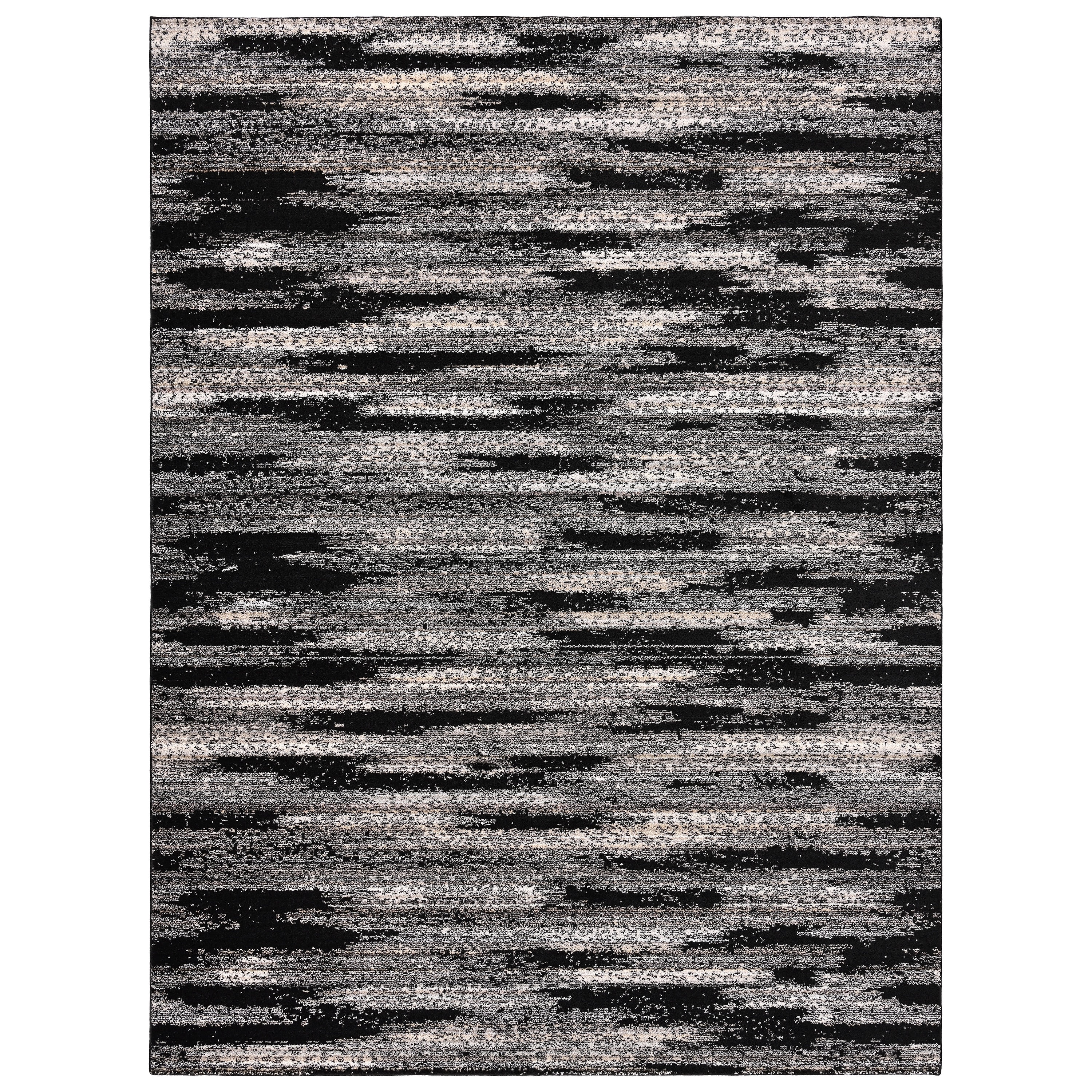 Garland Rug Jasper Black/Earth Tone Indoor Area Rug, 9' x 12'