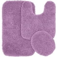 thumbnail image 1 of Garland Rug Jazz Washable Bath Rug Set, 3 Piece Set (21"x34" Bath Rug, Contour Rug, & Toilet Lid) Purple, 1 of 5