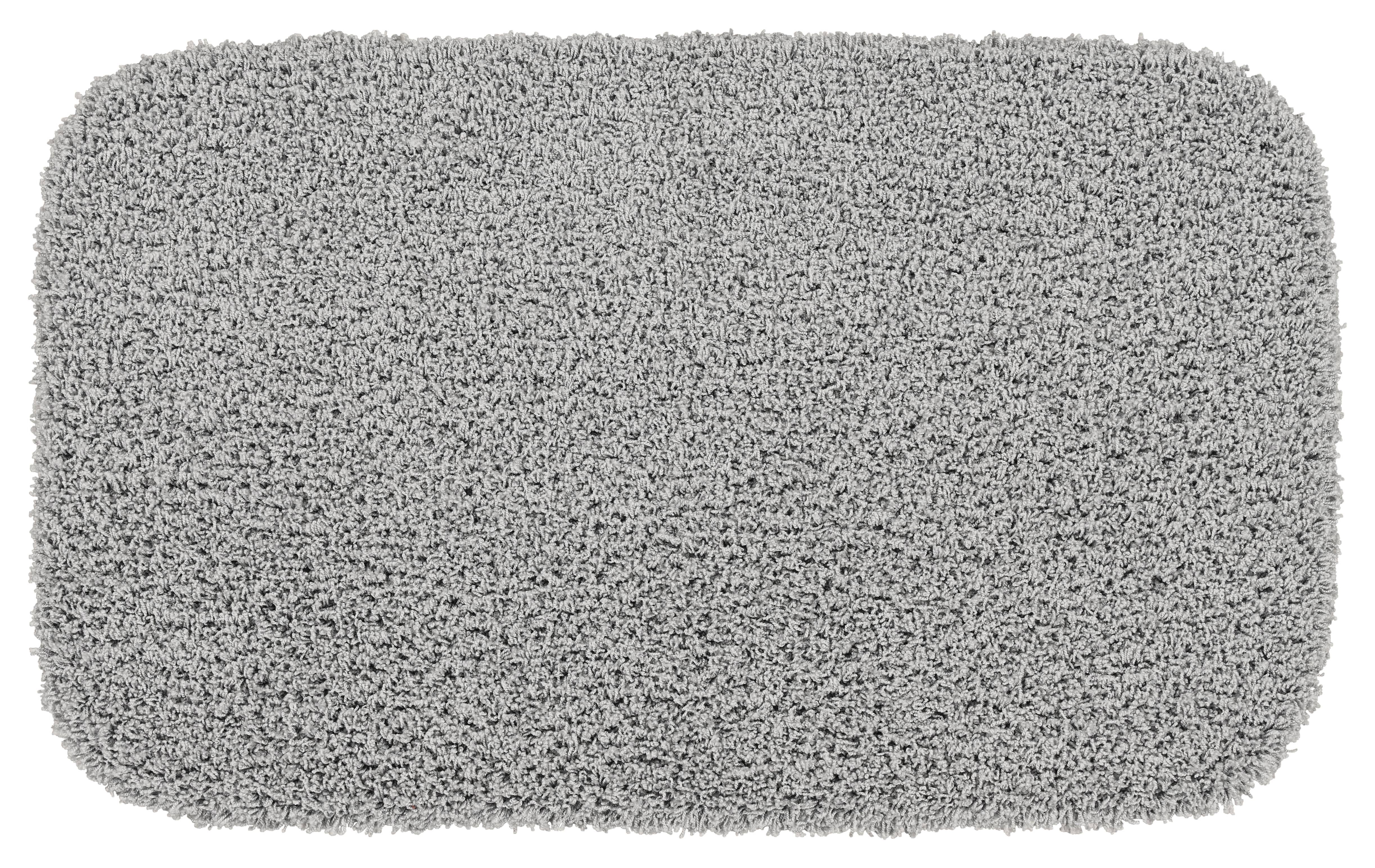 Garland Rug Jazz Washable Nylon Platinum Gray Bathroom Rug, 24" x 40"
