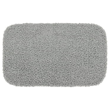 Garland Rug Jazz Washable Nylon Platinum Gray Bathroom Rug, 24" x 40"