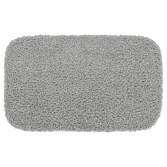 Garland Rug Jazz Washable Nylon Platinum Gray Bathroom Rug, 24" x 40"