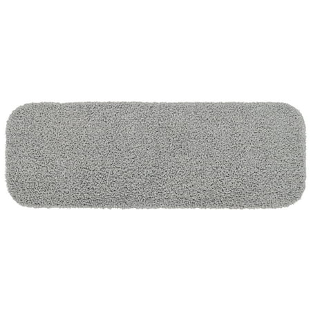 Garland Rug Jazz Washable Nylon Platinum Gray Bathroom Runner, 22" x 60"