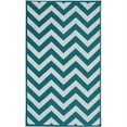 thumbnail image 1 of Garland Rug Large Cheveron 5 ft. x 7 ft. Area Rug Teal/White, 1 of 5