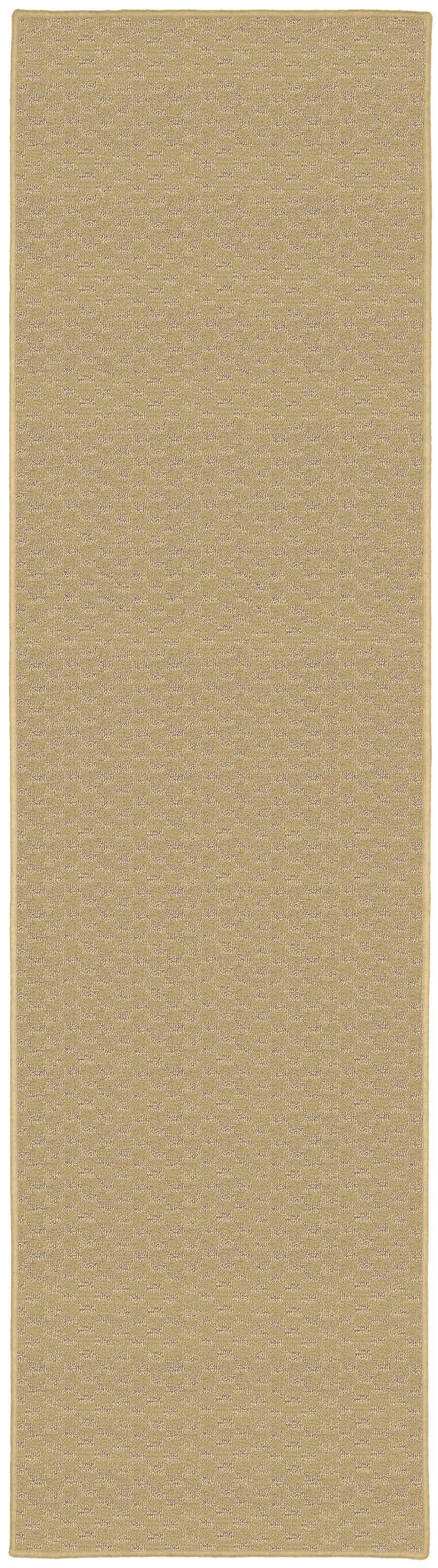 Garland Rug Medallion 3 ft. x 12 ft. Area Rug Large Runner Tan
