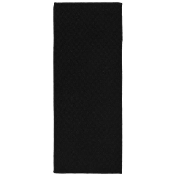 Garland Rug Medallion Black Indoor Runner Rug, 2' x 5'